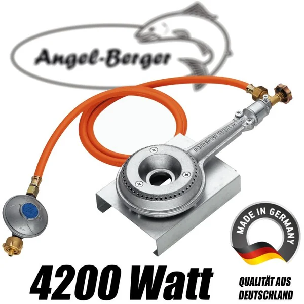 Angel Berger Gasheizung Gasbrenner für Räucherofen 4,2 kW Heizung Räucherschrank Räucherheizung 4200W